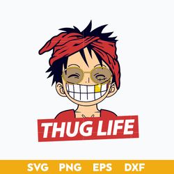 Luffy Thug Life SVG, One Piece SVG, Luffy One Piece SVG, Anime SVG Digital File