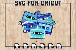 Winter Wonderland Cassette Tapes Svg, Retro Christmas Svg For Cricut, Christmas Svg, Digital Download