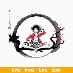 Luffy One Piece SVG, Monkey D. Luffy SVG, Straw Hat Pirate SVG, Smiling Luffy SVG, Anime SVG