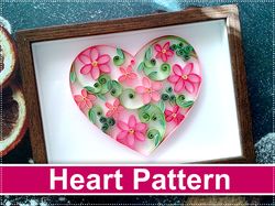 Quilling Pattern heart, Quilling design templates heart, Quilling template patterns for creating heart