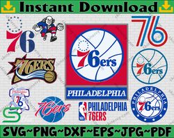 Bundle 10 Files Philadelphia 76ers Basketball Team svg,Philadelphia 76ers svg, NBA Teams Svg, NBA Svg, Png, Dxf, Eps