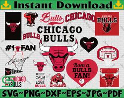 Bundle 32 Files Chicago Bulls Basketball Team svg, Chicago Bulls svg, NBA Teams Svg, NBA Svg, Png, Dxf, Eps