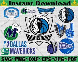Bundle 11 Files Dallas Mavericks Basketball Team svg, Dallas Maverick svg, NBA Teams Svg, NBA Svg, Png, Dxf, Eps