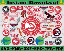 Bundle 44 Files Atlanta Hawks Basketball Team svg, Atlanta Hawks svg, NBA Teams Svg, NBA Svg, Png, Dxf, Eps
