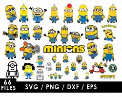 Minions Svg Files, Minions Png Images, Minions Clipart Bundle, SVG Cut Files for Cricut and Silhouette