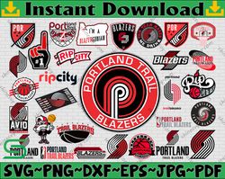Bundle 31 Files Portland Trail Blazers Basketball Team svg, Portland Trail Blazers svg, NBA Teams Svg, NBA Svg, Png