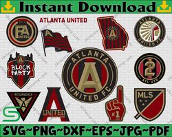 Bundle 12 Styles MLS Atlanta United Soccer Team svg, Atlanta United svg,  MLS Teams svg, MLS Svg, Png, Dxf
