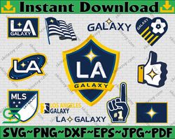 Bundle 12 Styles MLS LA Galaxy Soccer Team svg, LA Galaxy svg, MLS Teams svg, MLS Svg, Png, Dxf, Eps, Instant Download