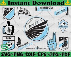 Bundle 12 Styles MLS Minnesota United Soccer Team svg, Minnesota United svg, MLS Teams svg, MLS Svg, Png, Dxf, Eps