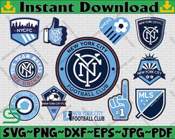 Bundle 12 Styles MLS New York City FC Soccer Team svg, New York City FC svg, MLS Teams svg, MLS Svg, Png, Dxf, Eps