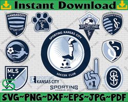 Bundle 12 Styles MLS Sporting Kansas City Soccer Team svg, Sporting Kansas City svg, MLS Teams svg, MLS Svg, Png