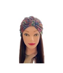 Russian Instant Turban made of Pavlovo Posad shawl cotton 52-56 cm