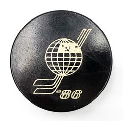 Ice Hockey World Championship Puck USSR 1986