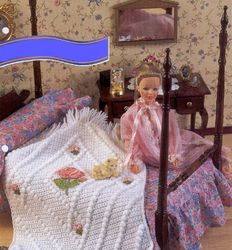Digital | Vintage crochet pattern of Barbie plaid | Toys for dolls in PDF format | Size 11 1/2" | Knit plaid
