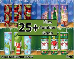 The Grinch Christmas  20oz Skinny Tumbler Sublimation Designs for Straight Tumbler