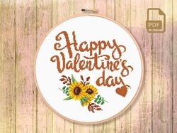 Happy Valentines Day Cross Stitch Pattern