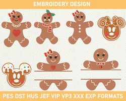 Gingerbread Machine Embroidery Design, Gingerbread Girl Boy Embroidery Design, Gingerbread Embroidery Design 3 size
