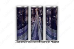 Christmas tumbler sublimation png Purple rose gold wrap Feer tree garland tumbler wrap 20oz skinny Straigh and tapered