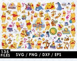 Winnie the Pooh Svg Files, Winnie the Pooh Png Images, Winnie the Pooh Clipart Bundle, SVG Cut Files for Cricut
