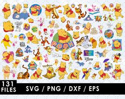 Winnie the Pooh Svg, Winnie the Pooh Layered images, Winnie the Pooh Png, SVG Cut Files for Cricut and Silhouette
