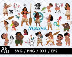 Moana Svg Files, Moana Png Images, Moana Clipart Bundle, SVG Cut Files for Cricut and Silhouette