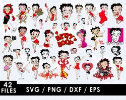 Betty Boop Svg Files, Betty Boop Png Images, Betty Boop Clipart Bundle, SVG Files for Cricut and Silhouette.