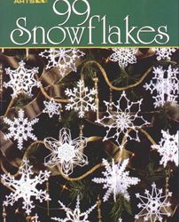 Digital | Christmas crochet pattern | Crochet patterns | Vintage knitting | 99 snowflakes | New Year | PDF template