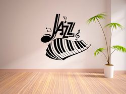 jazz sticker jazz music wall sticker vinyl decal mural art decor