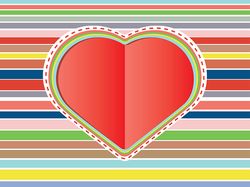 Decorative paper heart illustration, Valentines Day