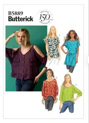 PDF Patterns Butterick 5889 Blouse for Womens Size XS-S-M