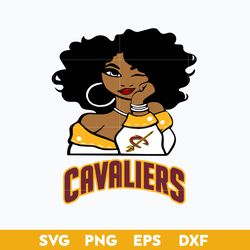 Cleveland Cavaliers Girl SVG, Cleveland Cavaliers SVG, NBA SVG, Sport SVG PNG DXF EPS File