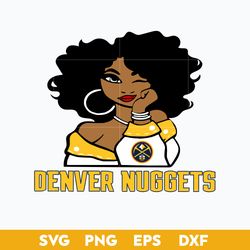 Denver Nuggets Girl SVG, Denver Nuggets SVG, NBA SVG, Sport SVG PNG DXF EPS File