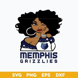 Memphis Grizzlies Girl SVG, Memphis Grizzlies SVG, NBA SVG, Sport SVG PNG DXF EPS File