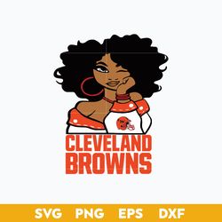 Cleveland Browns Girl SVG, Cleveland Browns SVG, NFL SVG PNG DFX EPS File