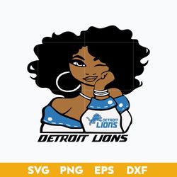 Detroit Lions Girl SVG, Detroit Lions SVG, NFL SVG PNG DFX EPS File