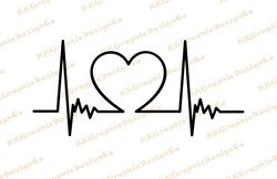 Heartbeat svg Heart beat heart svg Heartbeat png Heartbeat cut file Heartbeat cricut Heartbeat digital