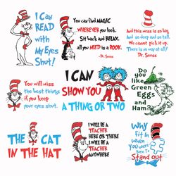 Dr Seuss SVG Bundle, The Cat In The Hat SVG, I Can Show You A Thing Or Two SVG, Dr Seuss SVG
