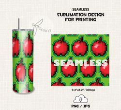 Sublimation designs for TUMBLER APPLE style minecraft 102