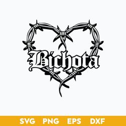 La Bichota SVG, Wire Heart Tattoo SVG, Bichota Karol G Heart SVG PNG DXF EPS File