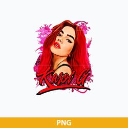 Karol G PNG, Karol G Red Hair PNG, Hand Drawn Karol G Bichota Red Hair PNG