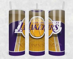 Los Angeles Lakers Basketball Tumbler Wrap, 20oz Tumbler Design Straight, NBA Basketball Tumbler Wrap, Los Angeles Laker