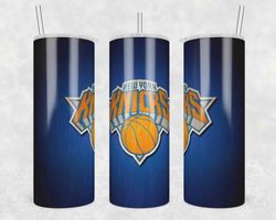 New York Knicks Basketball Tumbler Wrap, 20oz Tumbler Design Straight, NBA Basketball Tumbler Wrap, New York Knicks