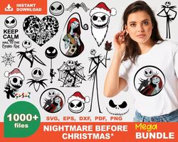 Nightmare Before Christmas Svg Files, Nightmare Png Images, Jack Skellington Clipart, PNG & SVG Cut Files for Cricut