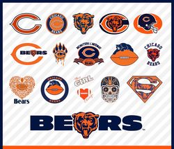 Chicago Bears Svg Cut Files, Chicago Bears Logo, Bears Png Logo, Bears Clipart, Svg File for Cricut, Nfl Logo Svg