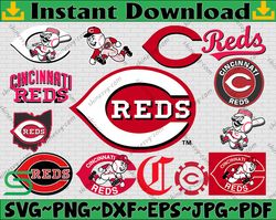 Bundle 14 Files Cincinnati Reds Baseball Team Svg, Cincinnati Reds Svg,MLB Team  svg, MLB Svg, Png, Dxf, Eps, Jpg