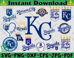 Bundle 16 Files Kansas City Royals Baseball team svg,  Kansas City Royals svg, MLB Team svg, MLB Svg, Png, Dxf, Eps, Jpg
