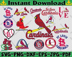 Bundle 16 Files St Louis Cardinals Baseball Team svg, St Louis Cardinals svg, MLB Team svg, MLB Svg, Png, Dxf, Eps, Jpg