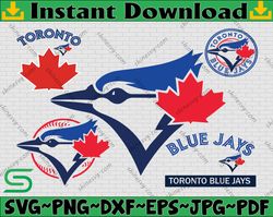 Bundle 5 Files Toronto Blue Jays Baseball Team svg,  Toronto Blue Jays svg, MLB Team  svg, MLB Svg, Png, Dxf, Eps, Jpg