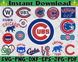 Bundle 19 Files Chicago Cubs Baseball Team svg, Chicago Cubs svg, MLB Team  svg, MLB Svg, Png, Dxf, Eps, Jpg
