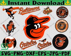 Bundle 11 Files Baltimore Orioles Baseball Team Svg, Baltimore Orioles svg, MLB Team  svg, MLB Svg, Png, Dxf, Eps, Jpg